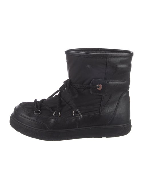 Moncler Leather Lace-Up Boots