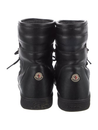 Moncler Leather Lace-Up Boots