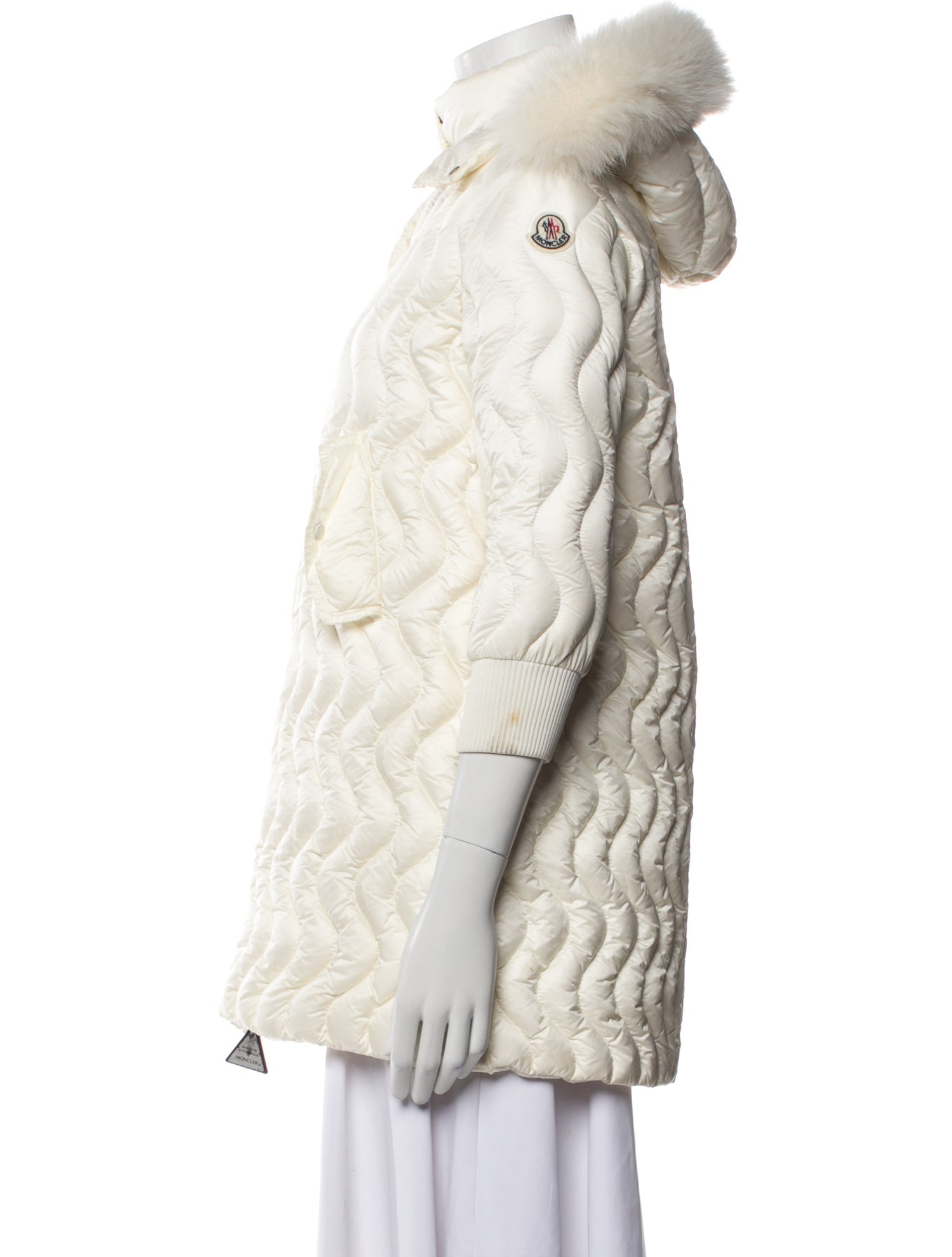 Moncler Striped Down Coat