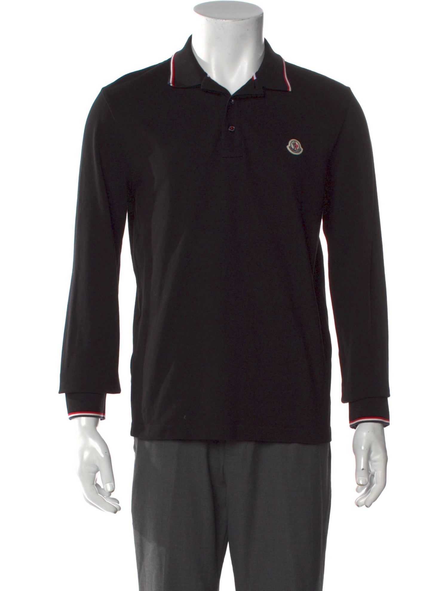 Moncler Collar Long Sleeve Polo Shirt