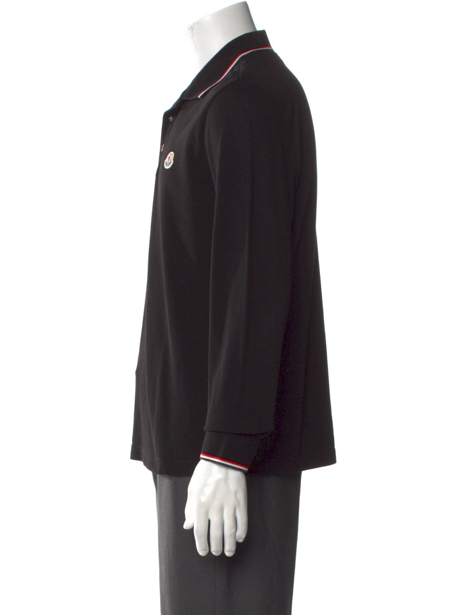 Moncler Collar Long Sleeve Polo Shirt