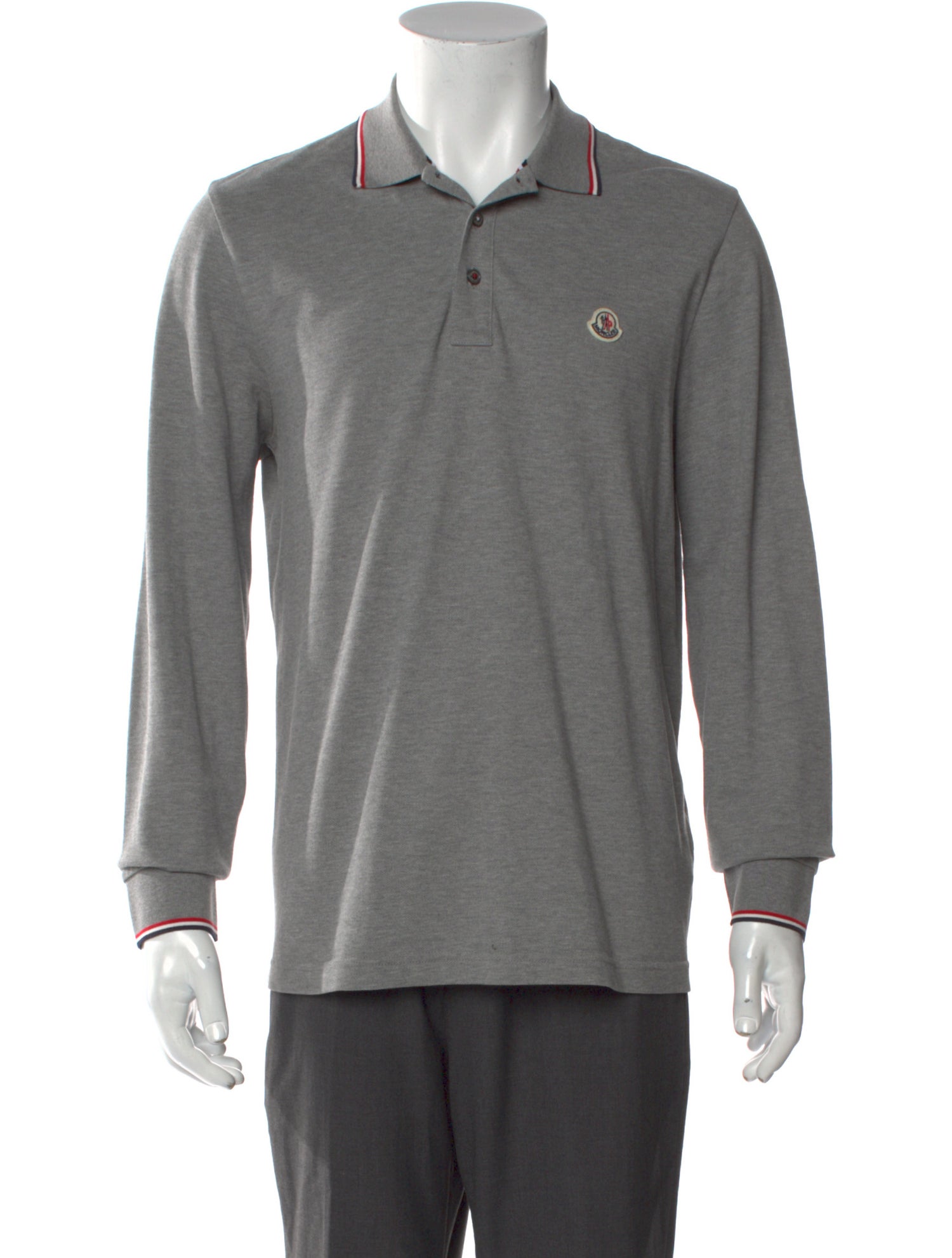 Moncler Collar Long Sleeve Polo Shirt