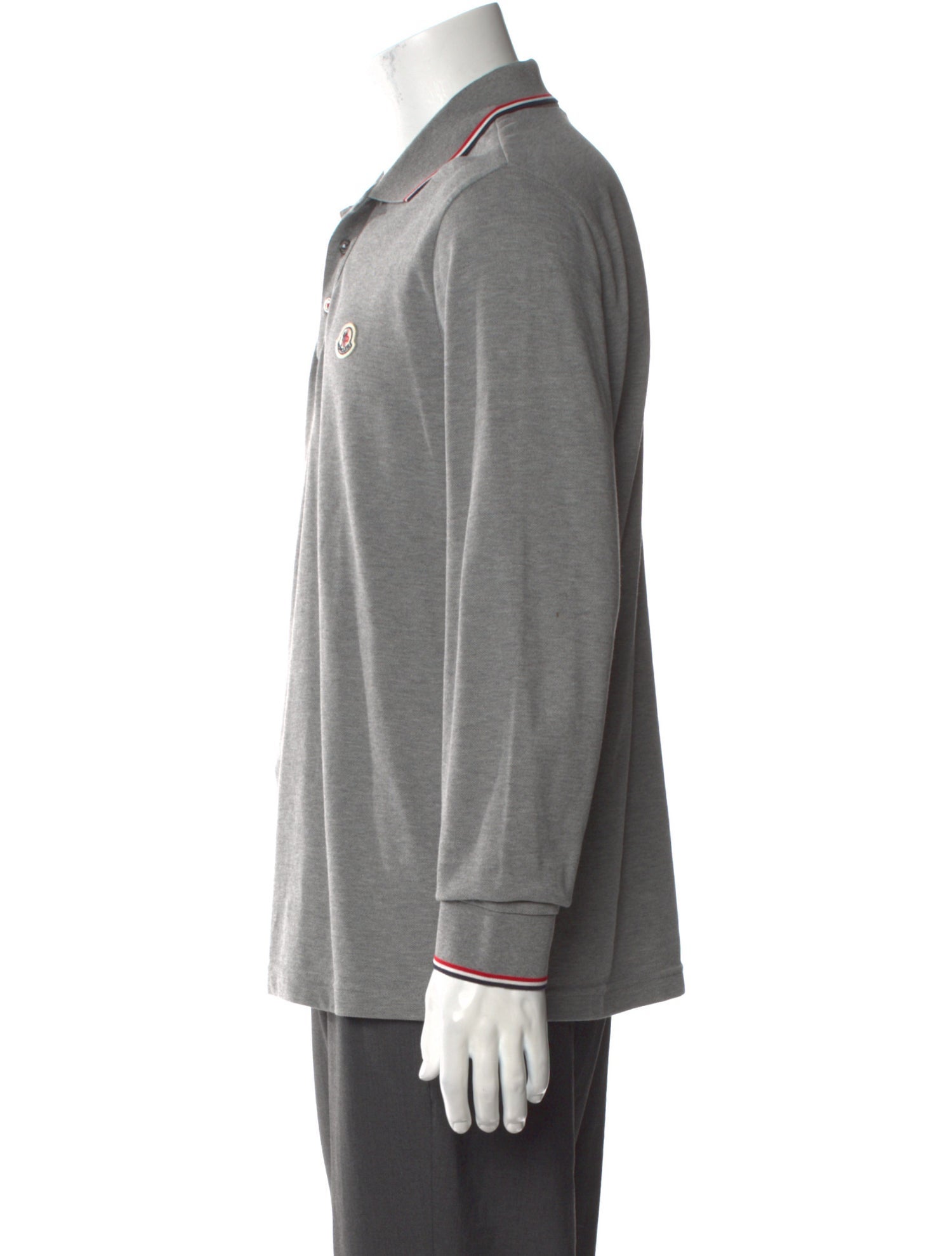 Moncler Collar Long Sleeve Polo Shirt