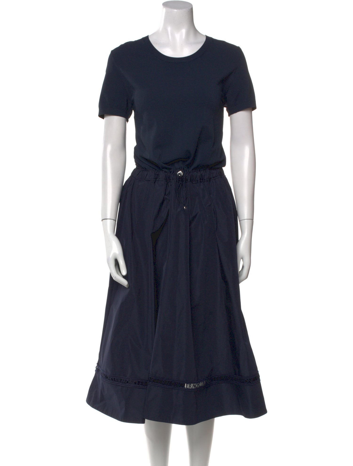 Moncler Crew Neck Midi Length Dress