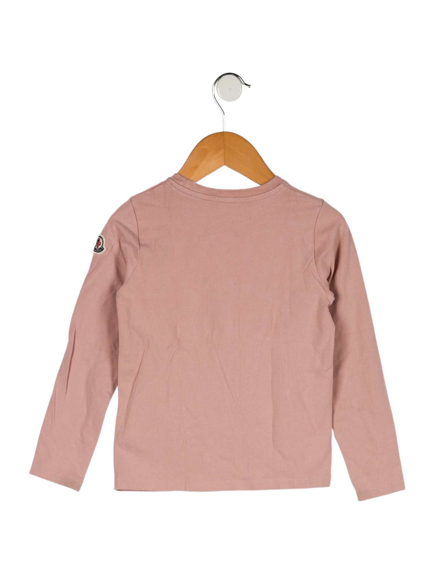Moncler Girls' Embroidered Metallic Long Sleeve Shirt