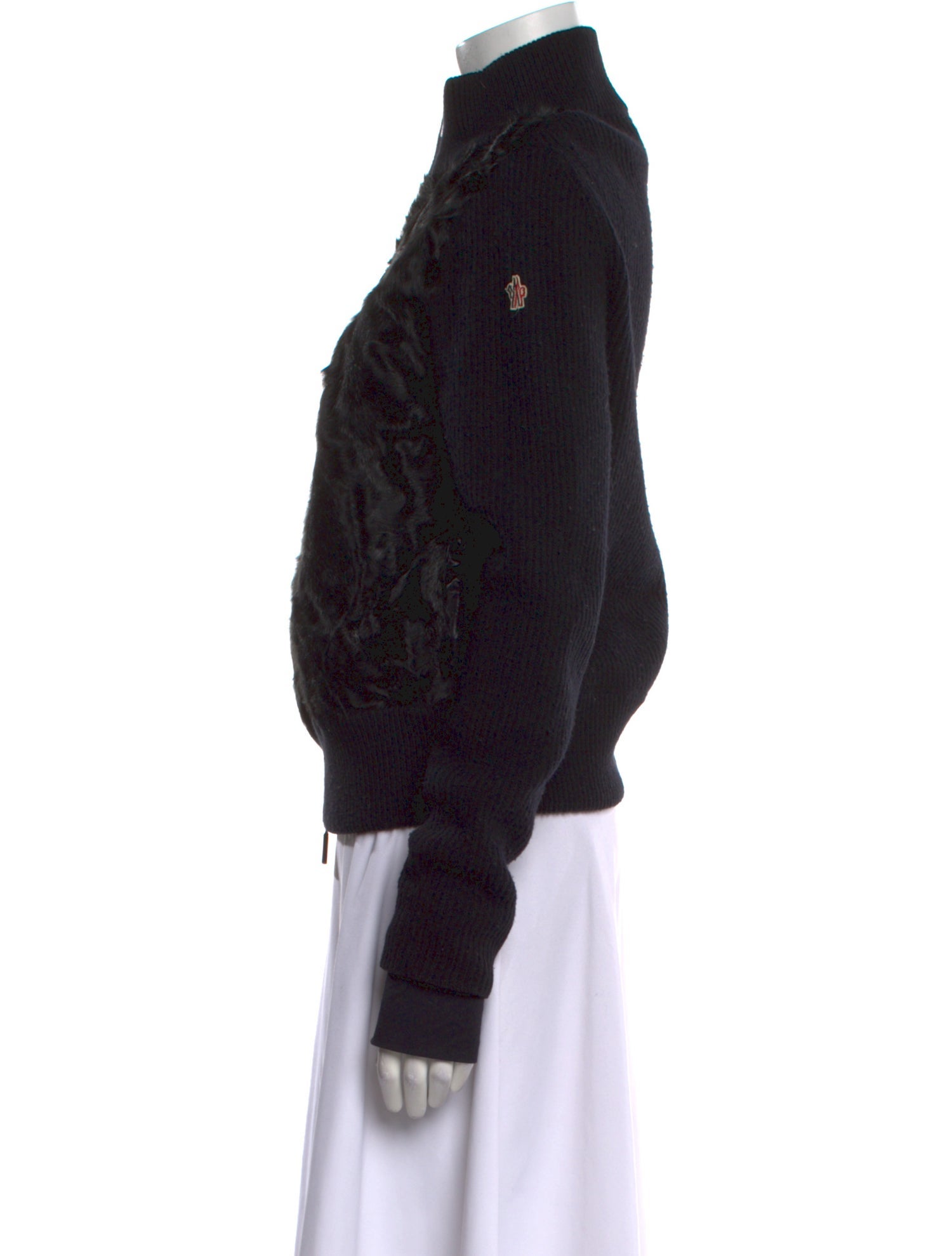 Moncler Grenoble Virgin Wool Mock Neck Sweater