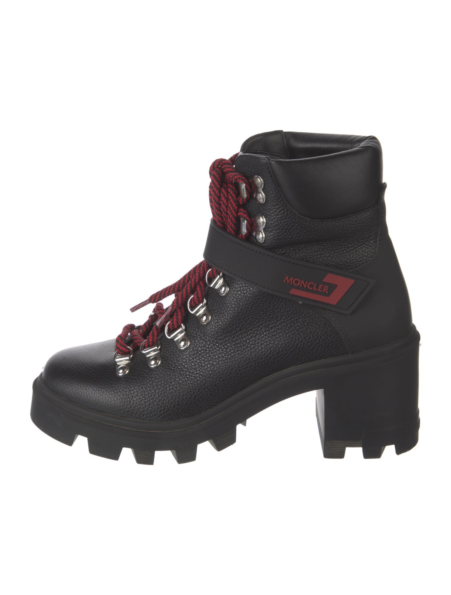 Moncler Carol Leather Combat Boots