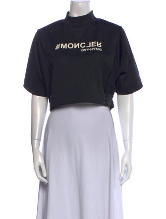 Moncler Graphic Print Turtleneck Crop Top