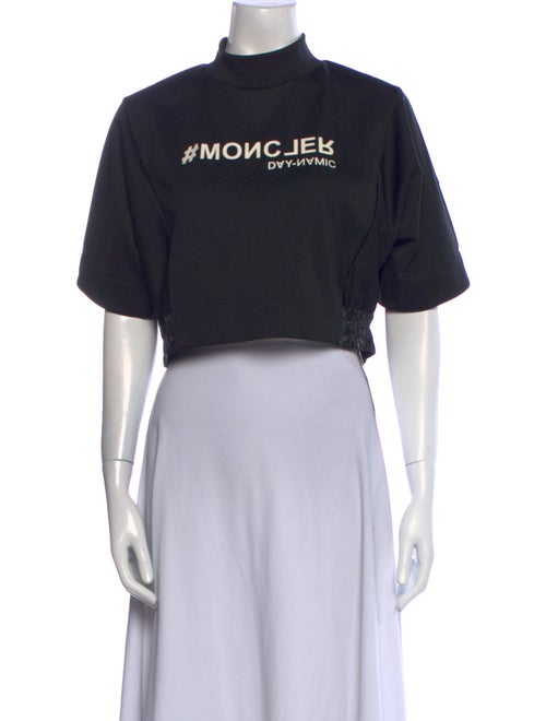 Moncler Graphic Print Turtleneck Crop Top