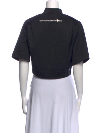 Moncler Graphic Print Turtleneck Crop Top