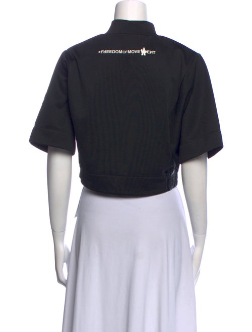 Moncler Graphic Print Turtleneck Crop Top