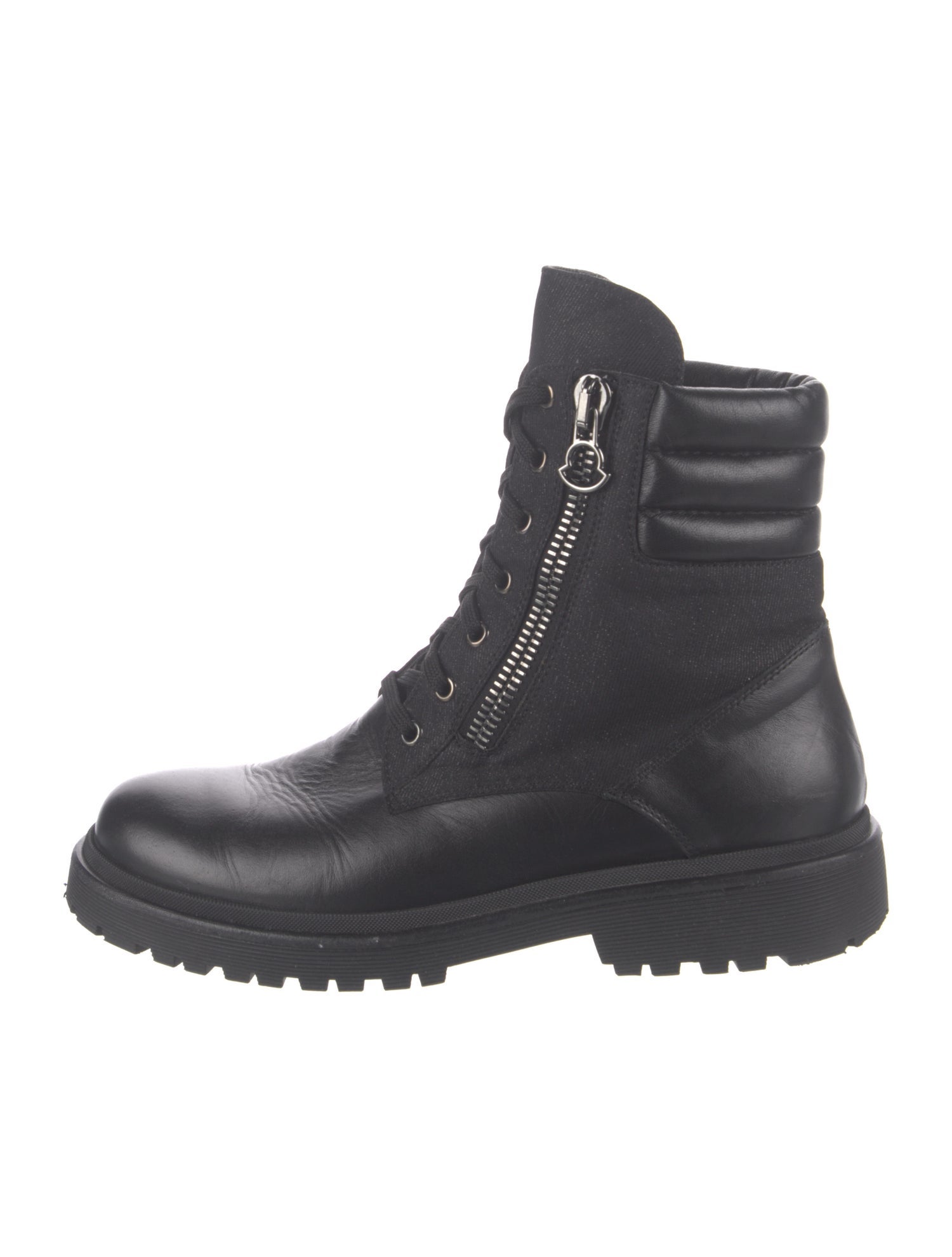 Moncler Leather Combat Boots