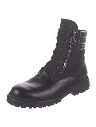 Moncler Leather Combat Boots