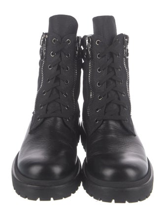 Moncler Leather Combat Boots