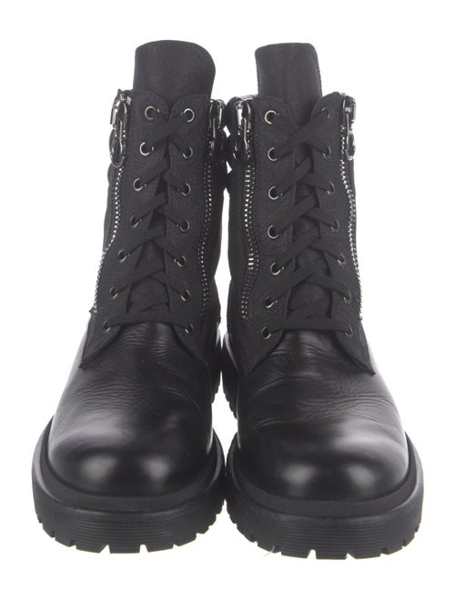 Moncler Leather Combat Boots