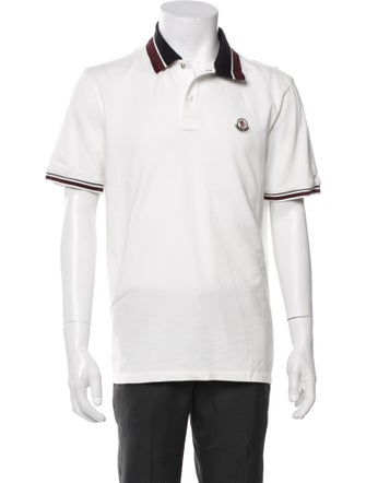 Moncler Striped Collar Polo Shirt
