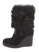 Moncler Suede Fur Trim Boots