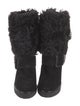 Moncler Suede Fur Trim Boots