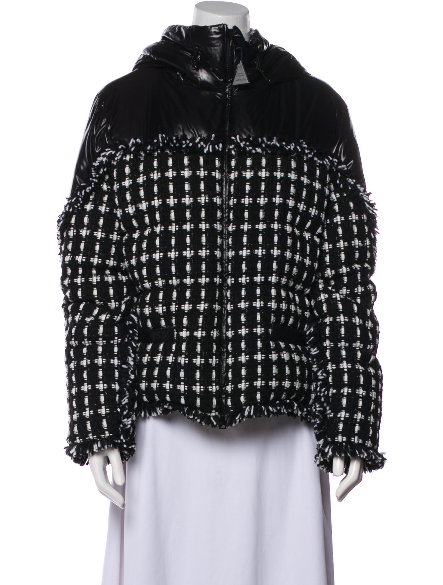 Moncler Nylon Printed Faux Fur Jacket w/ Tags