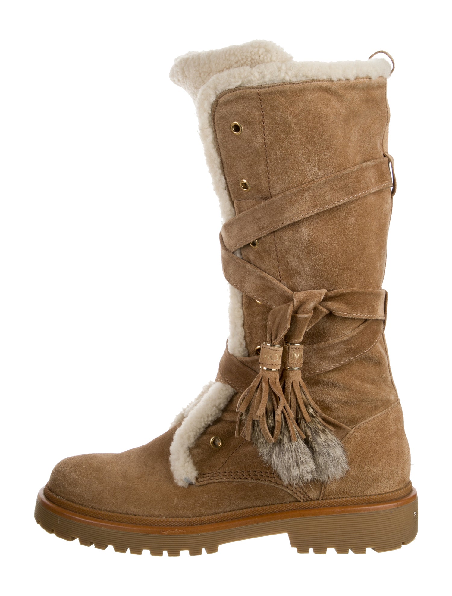 Moncler Suede Moto Boots