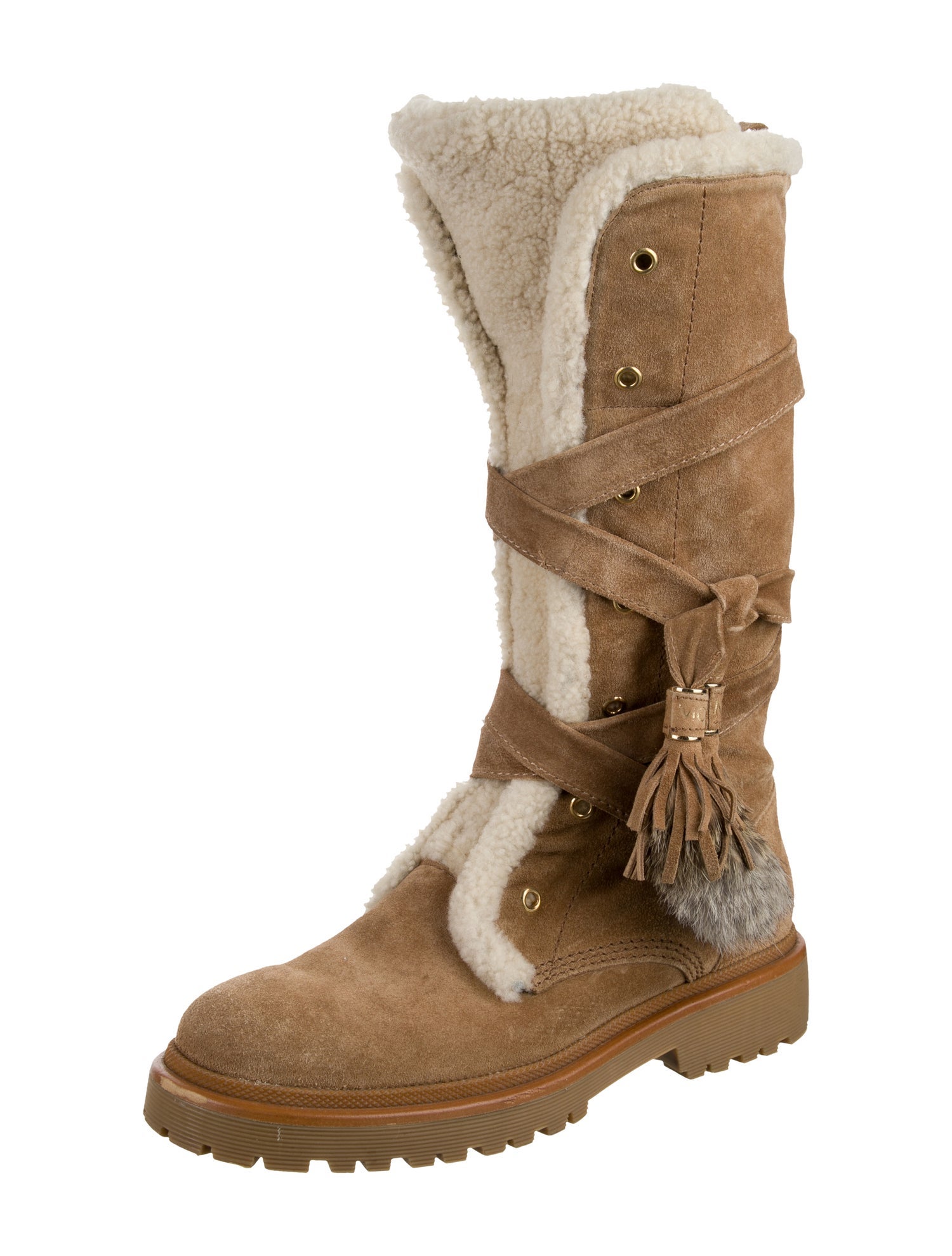Moncler Suede Moto Boots