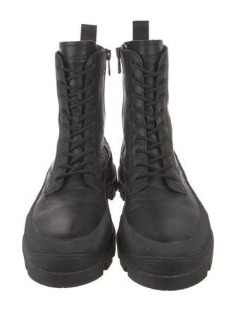 Moncler Leather Combat Boots