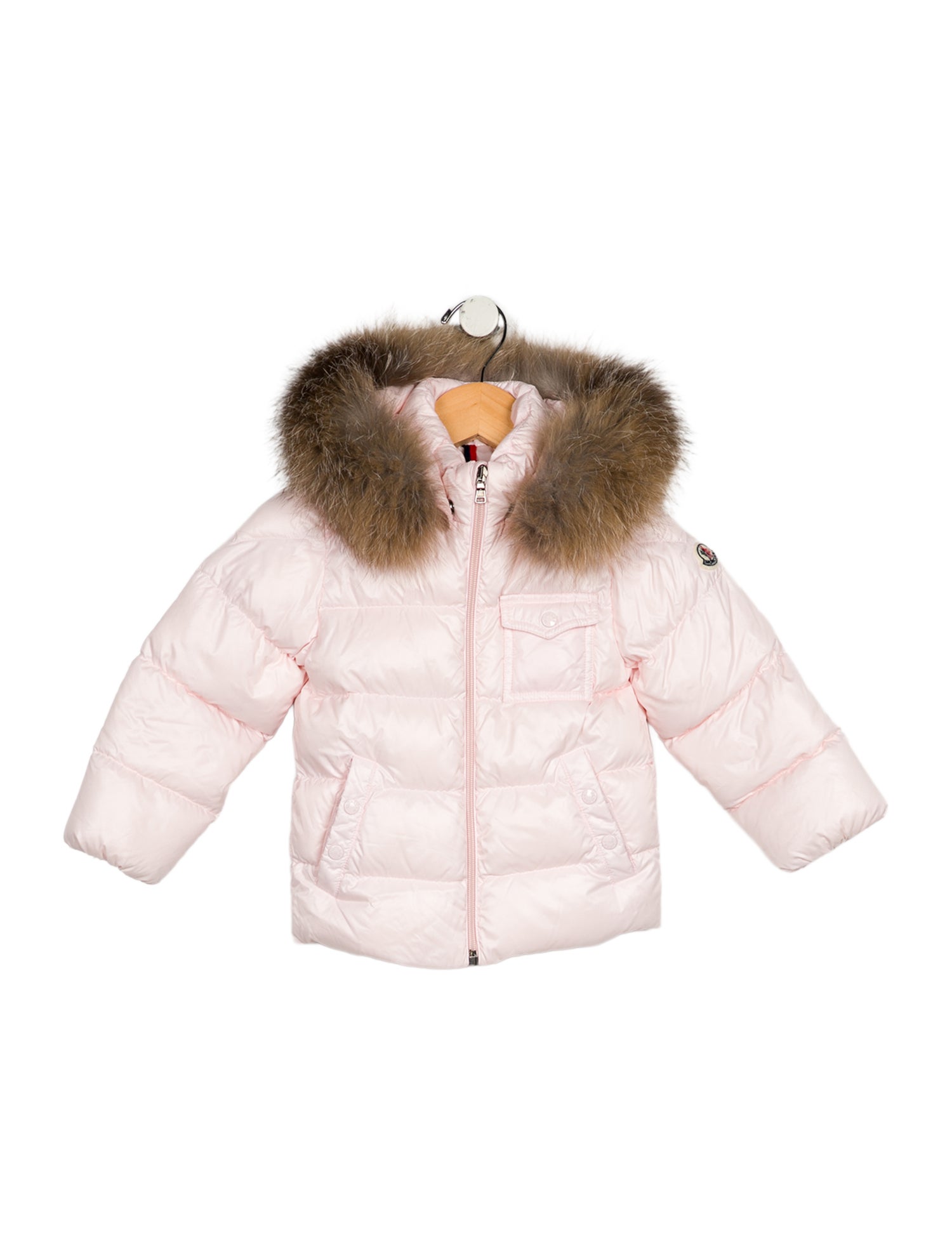 Moncler Kids Fox Trim Coat