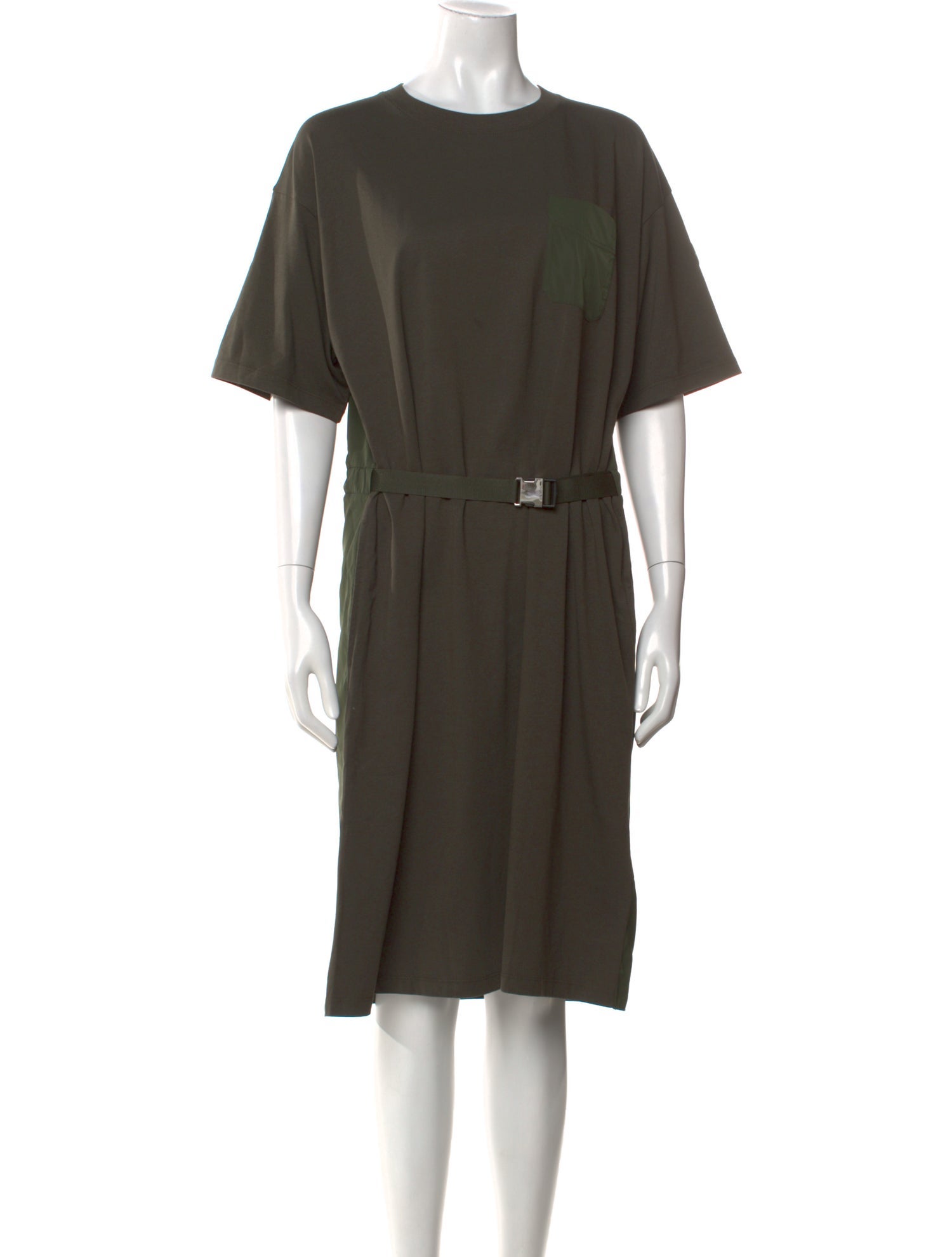 Moncler Crew Neck Midi Length Dress