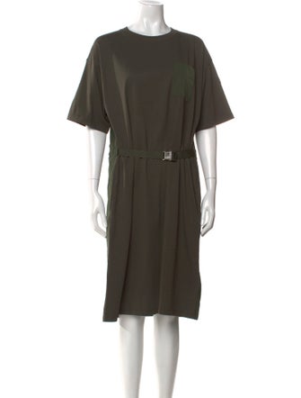 Moncler Crew Neck Midi Length Dress