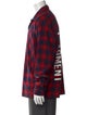 Moncler Plaid Print Long Sleeve Shirt