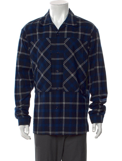 Moncler Plaid Print Long Sleeve Shirt