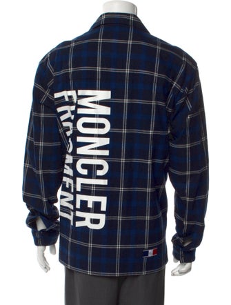Moncler Plaid Print Long Sleeve Shirt