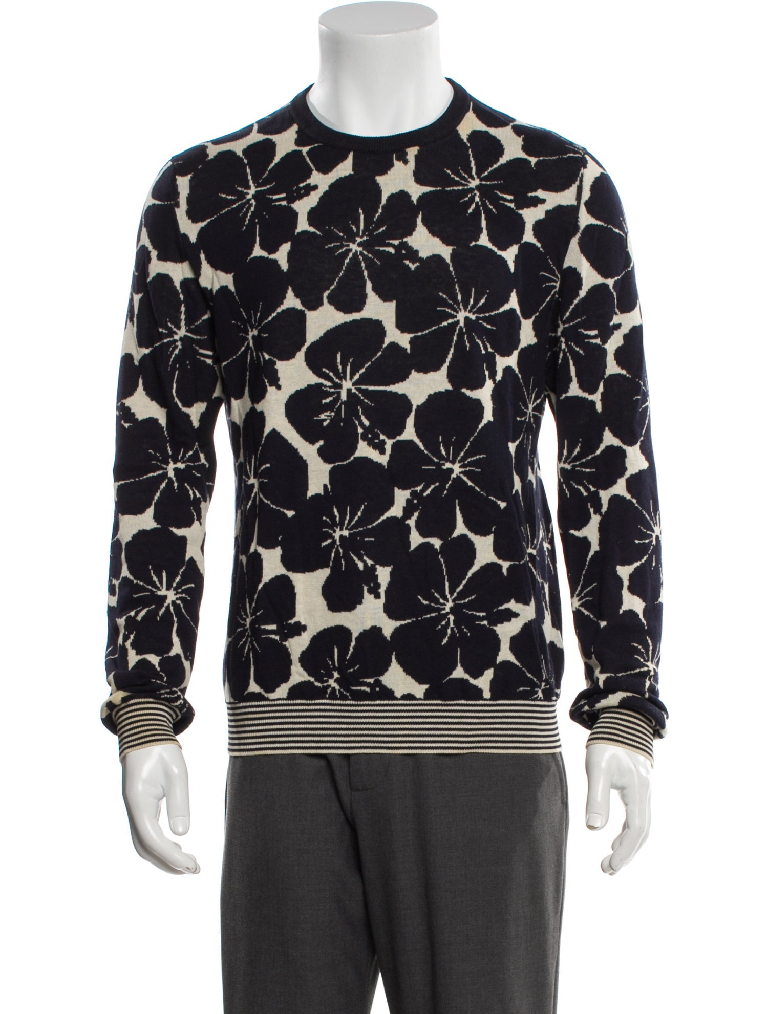 Moncler Floral Print Crew Neck Pullover