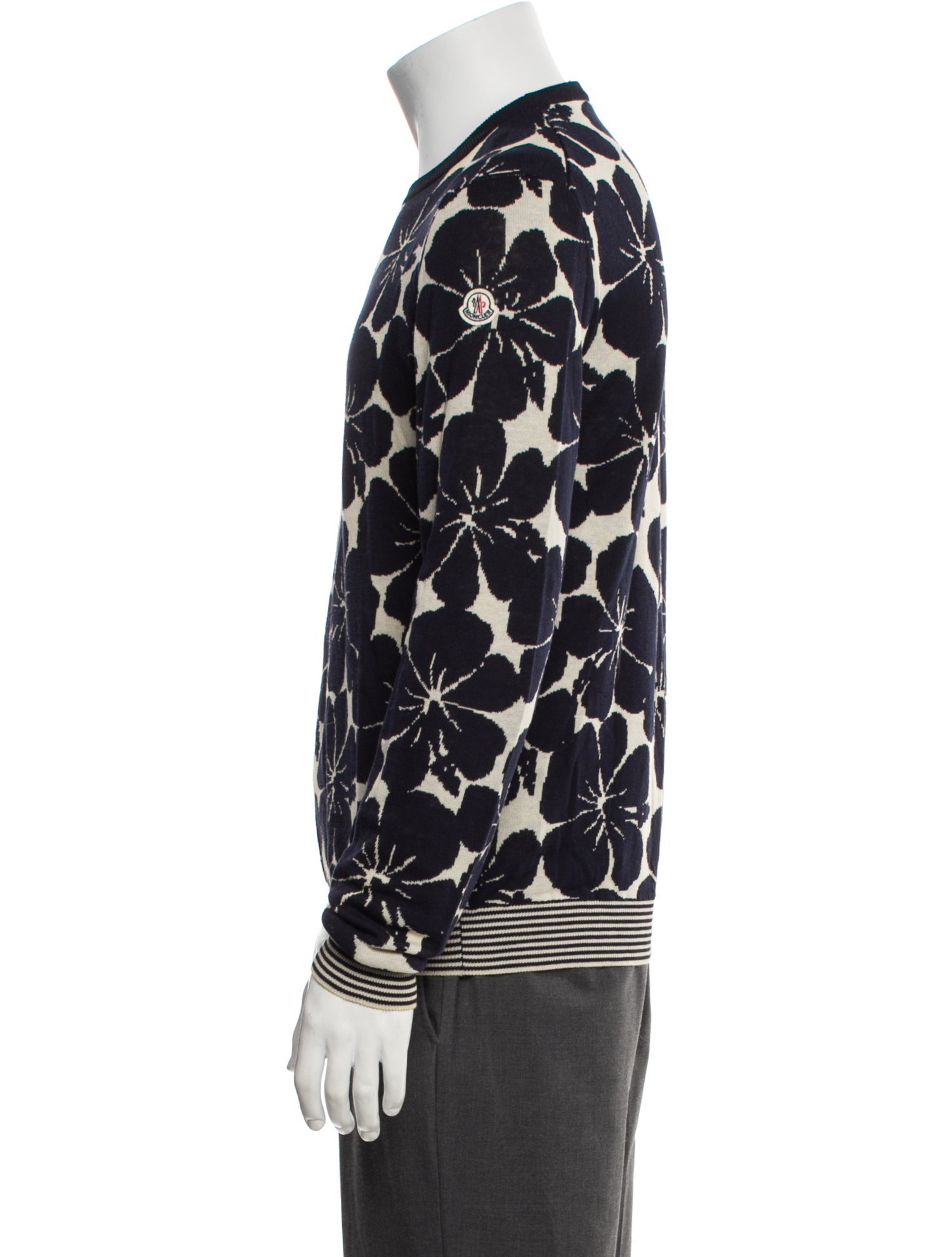 Moncler Floral Print Crew Neck Pullover