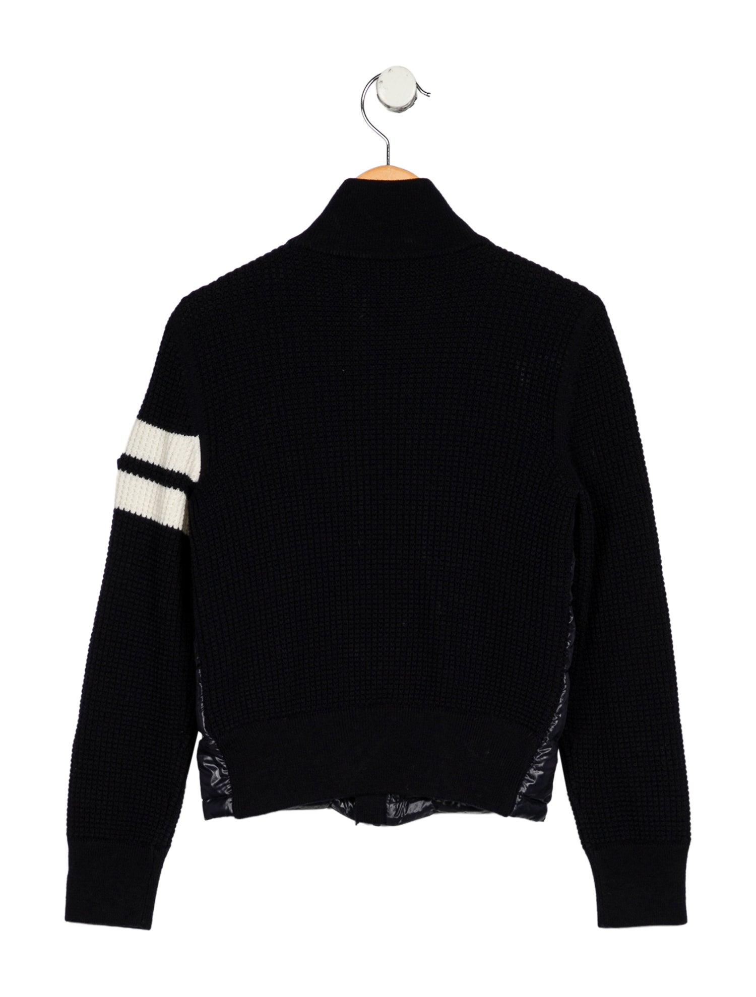 Moncler Boys Long Sleeve Knit Zip Up Jacket