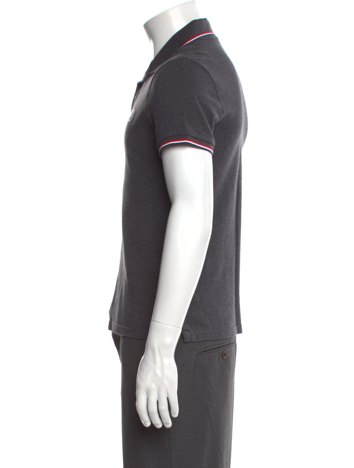 Moncler Striped Collar Polo Shirt