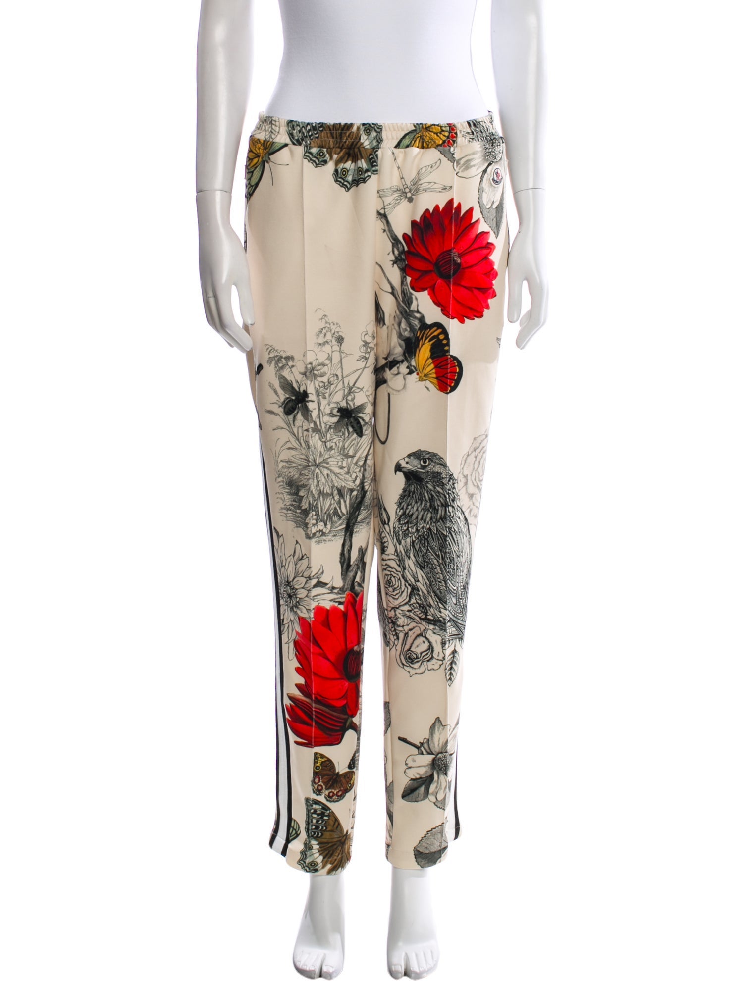 Moncler Floral Print Straight Leg Pants
