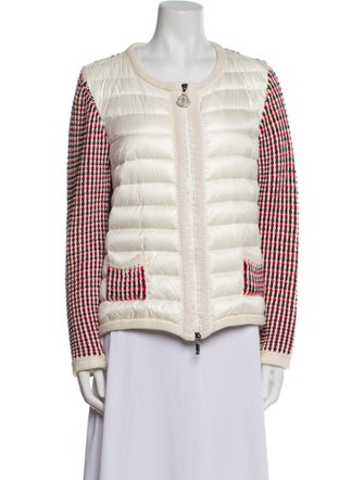 Moncler Down Plaid Print Down Jacket