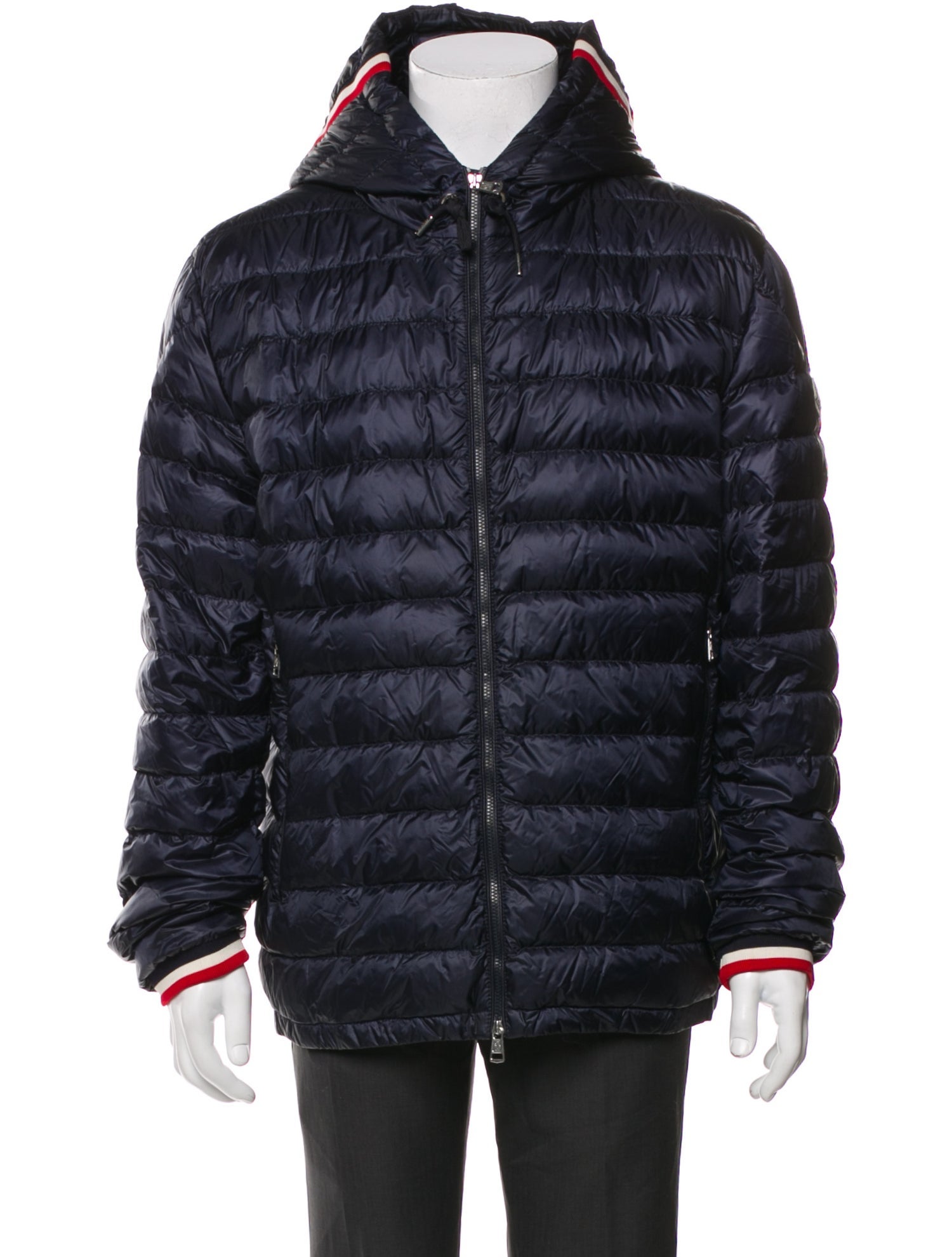 Moncler Striped Puffer Coat