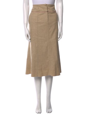 Moncler Virgin Wool Midi Length Skirt