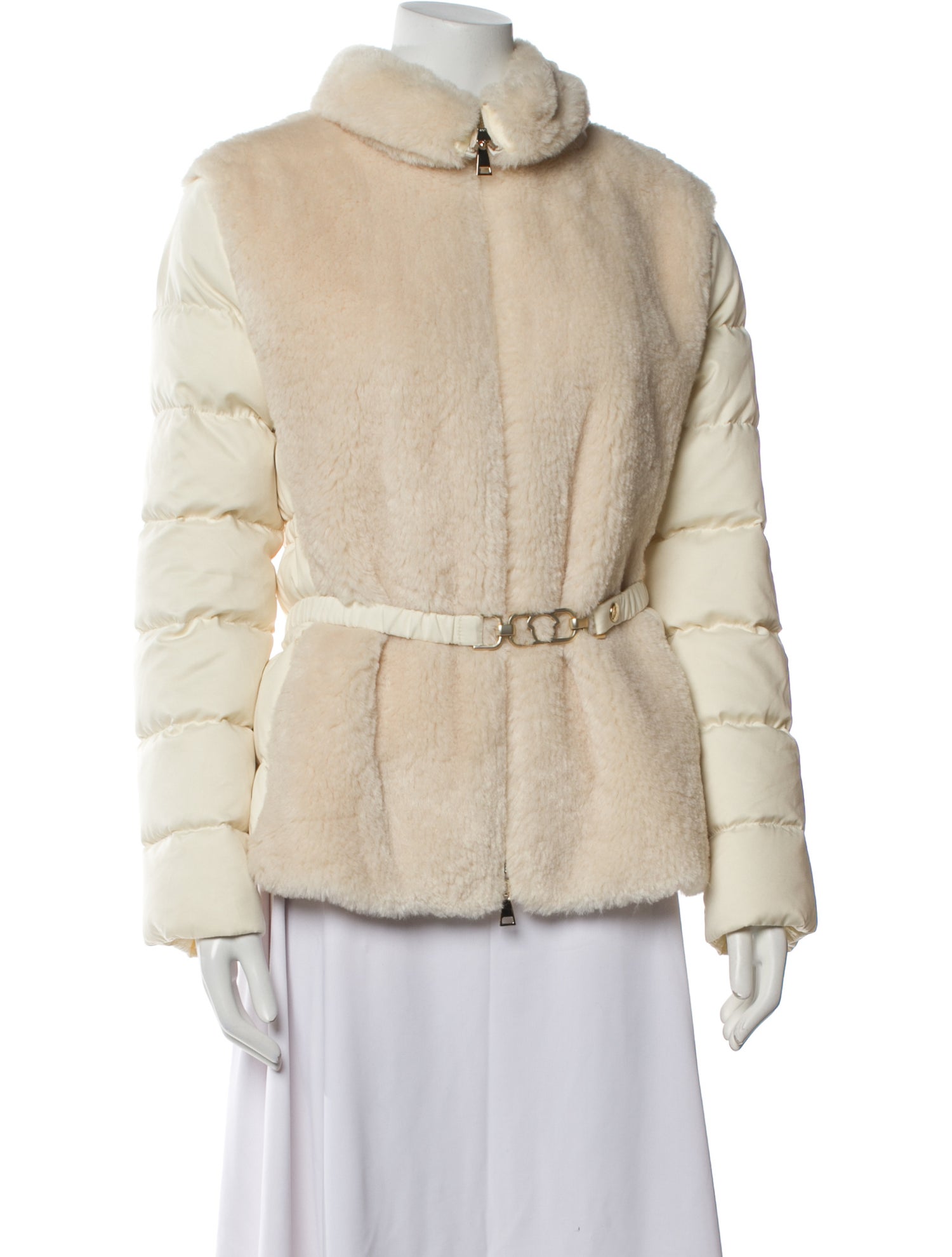 Moncler Oiron Faux Shearling Down Coat