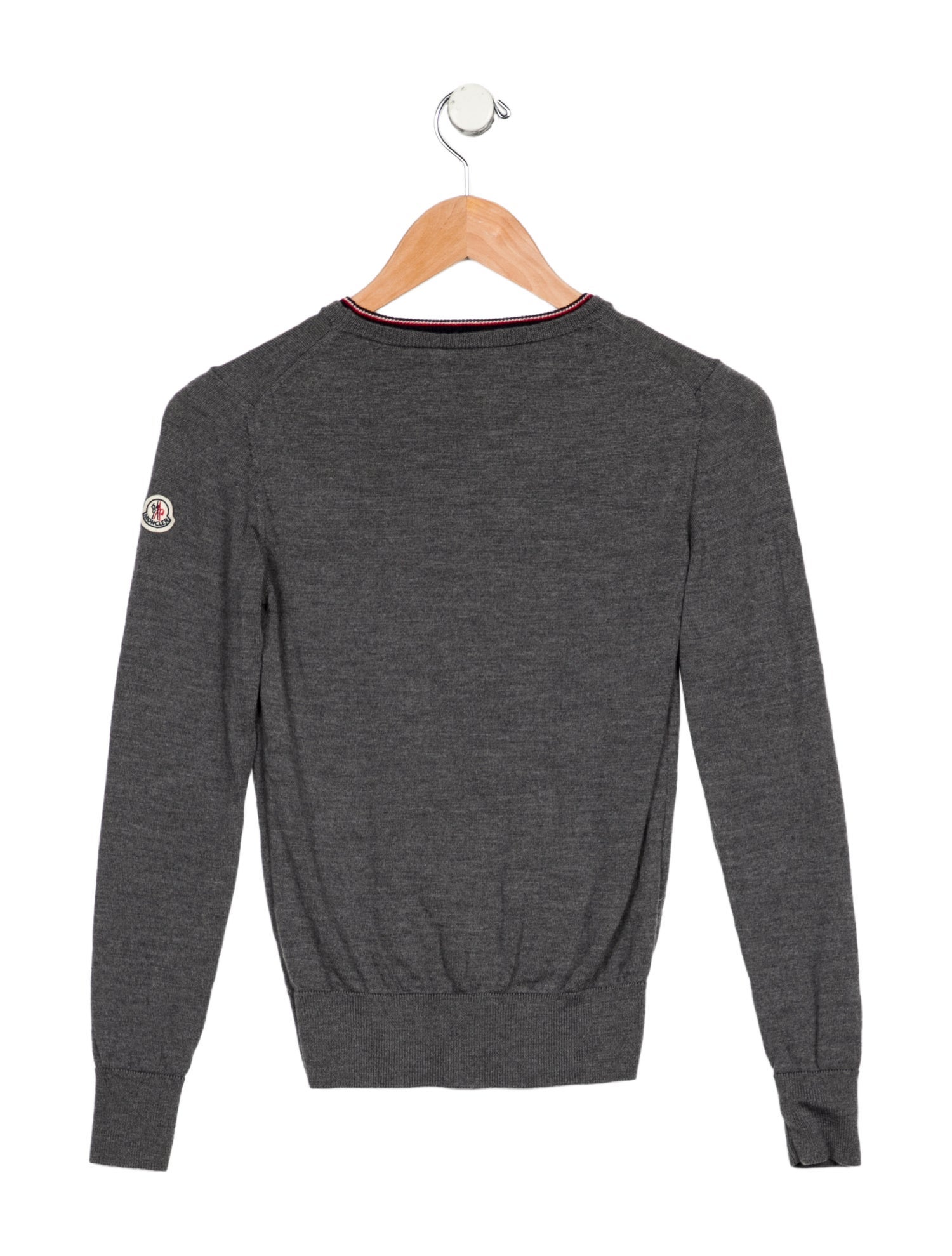 Moncler Girls Long Sleeve Solid Sweater