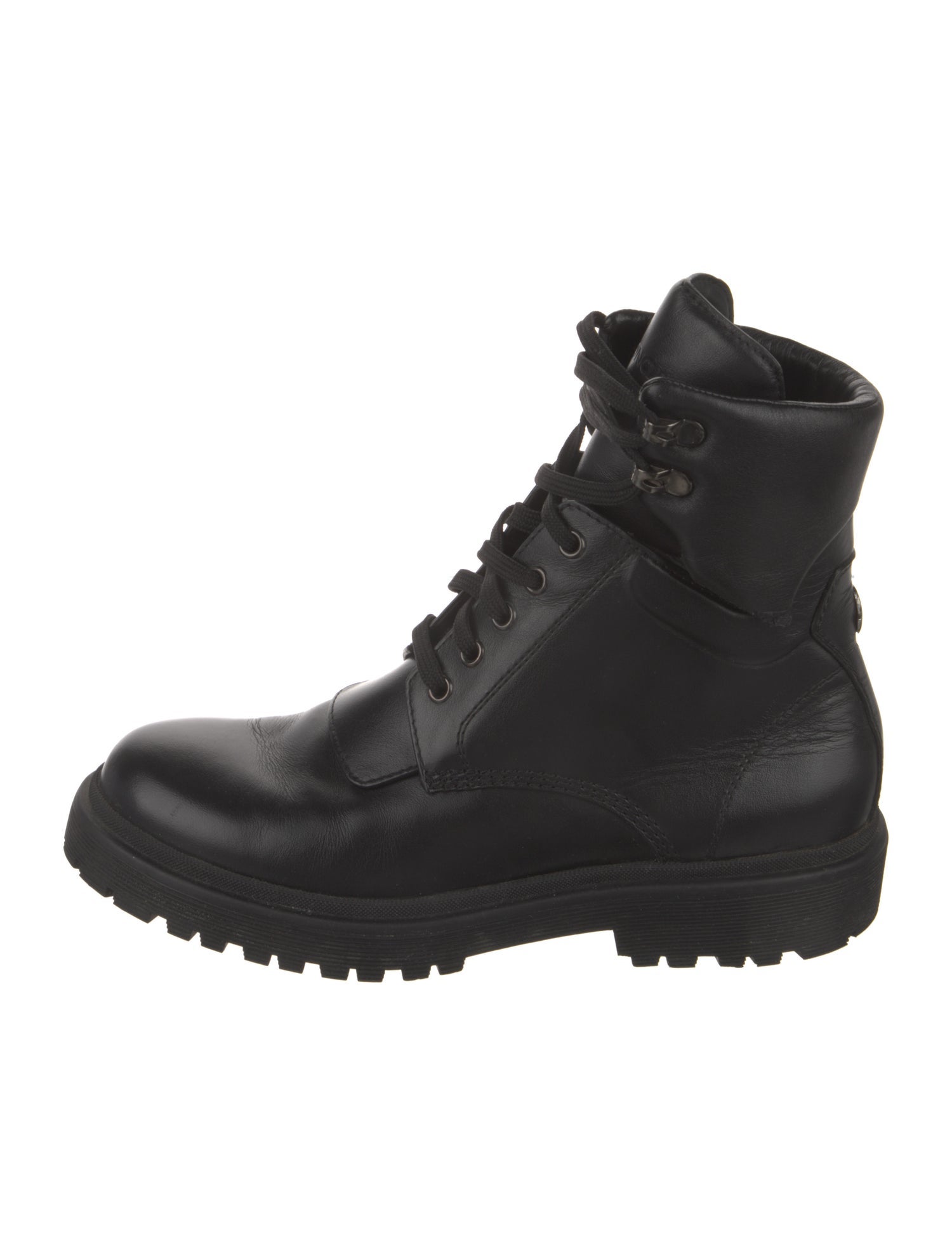 Moncler Leather Combat Boots