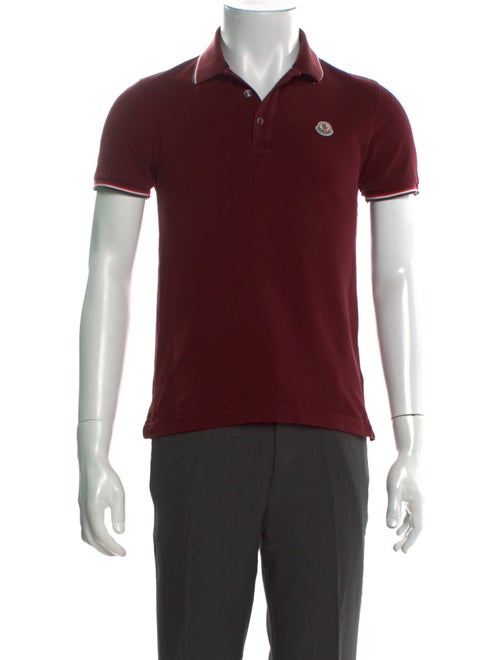 Moncler Striped Collar Polo Shirt