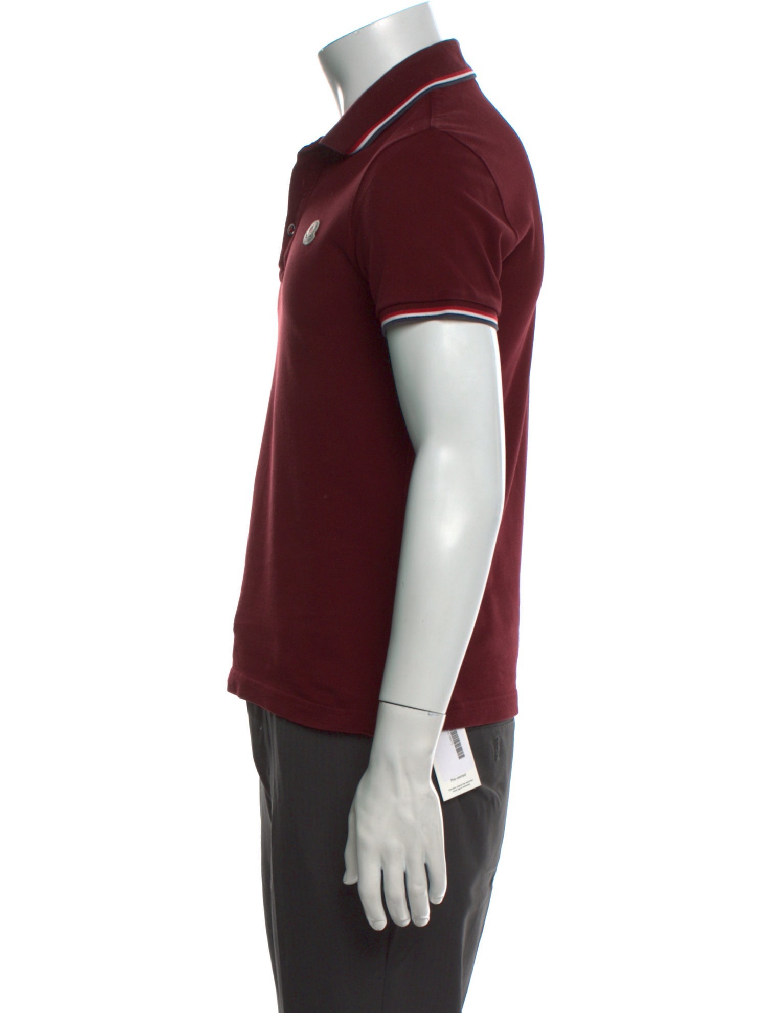 Moncler Striped Collar Polo Shirt