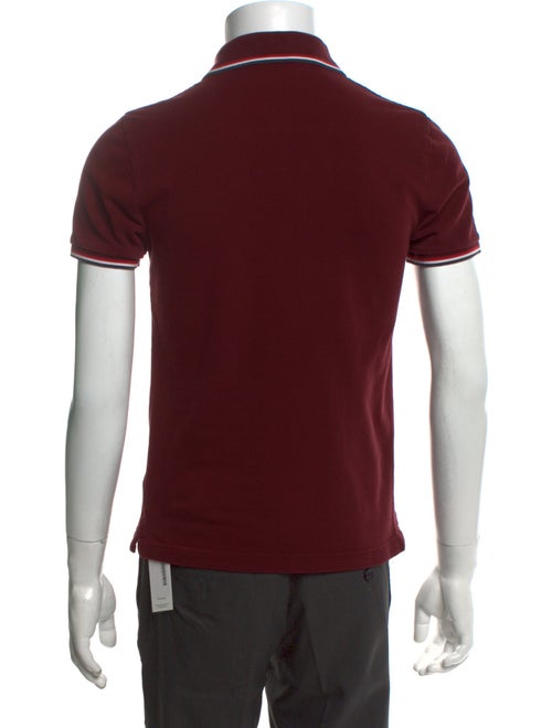 Moncler Striped Collar Polo Shirt