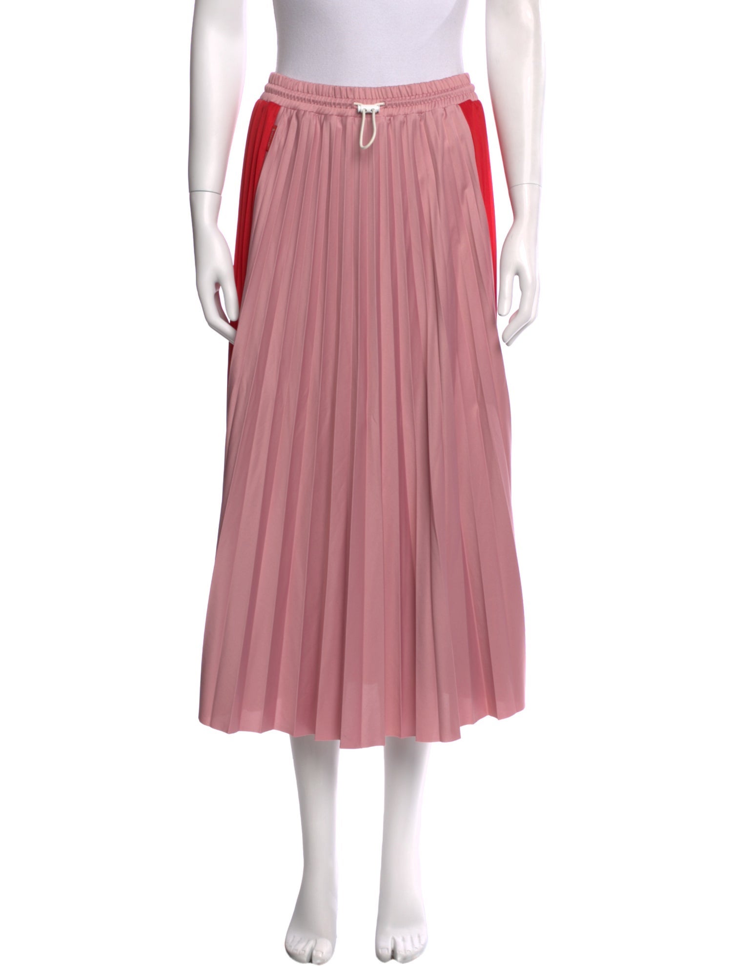 Moncler Pleated Accents Midi Length Skirt