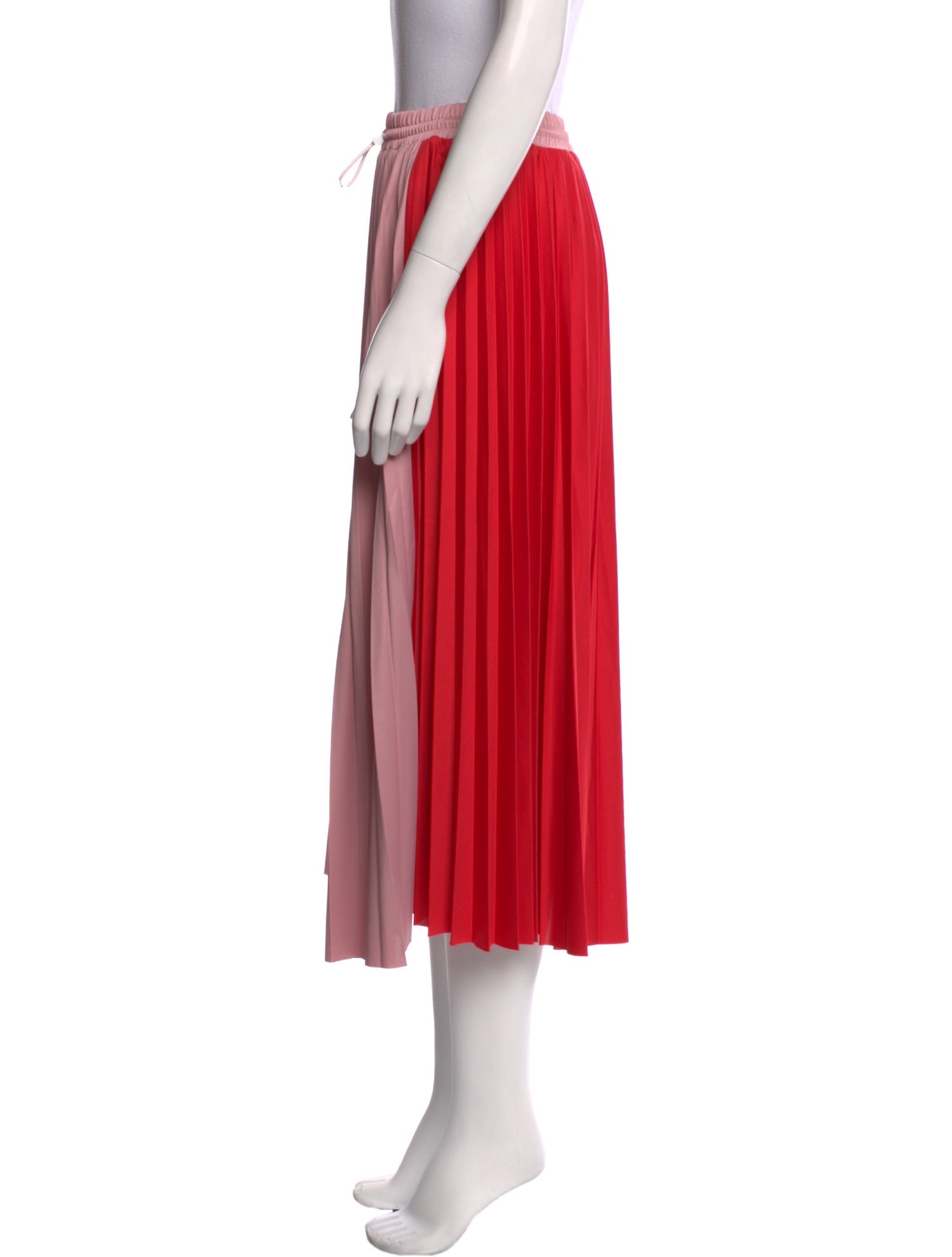 Moncler Pleated Accents Midi Length Skirt