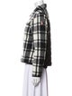 Moncler Virgin Wool Plaid Print Down Jacket