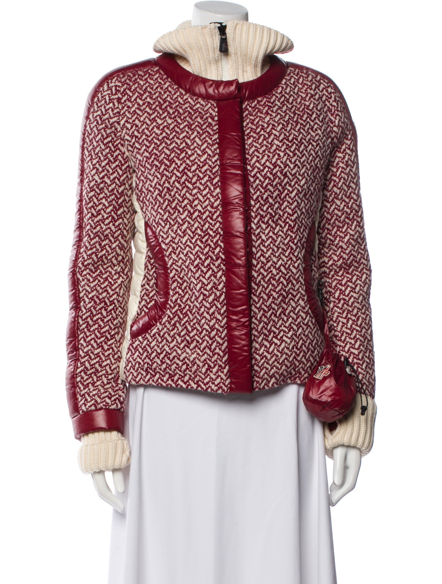 Moncler Grenoble Wool Tweed Pattern Down Jacket